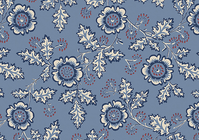 Land & Shore River (Blackout), Blue Red - Roller Blind - Image 6